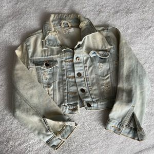 Millau distressed crop denim jacket